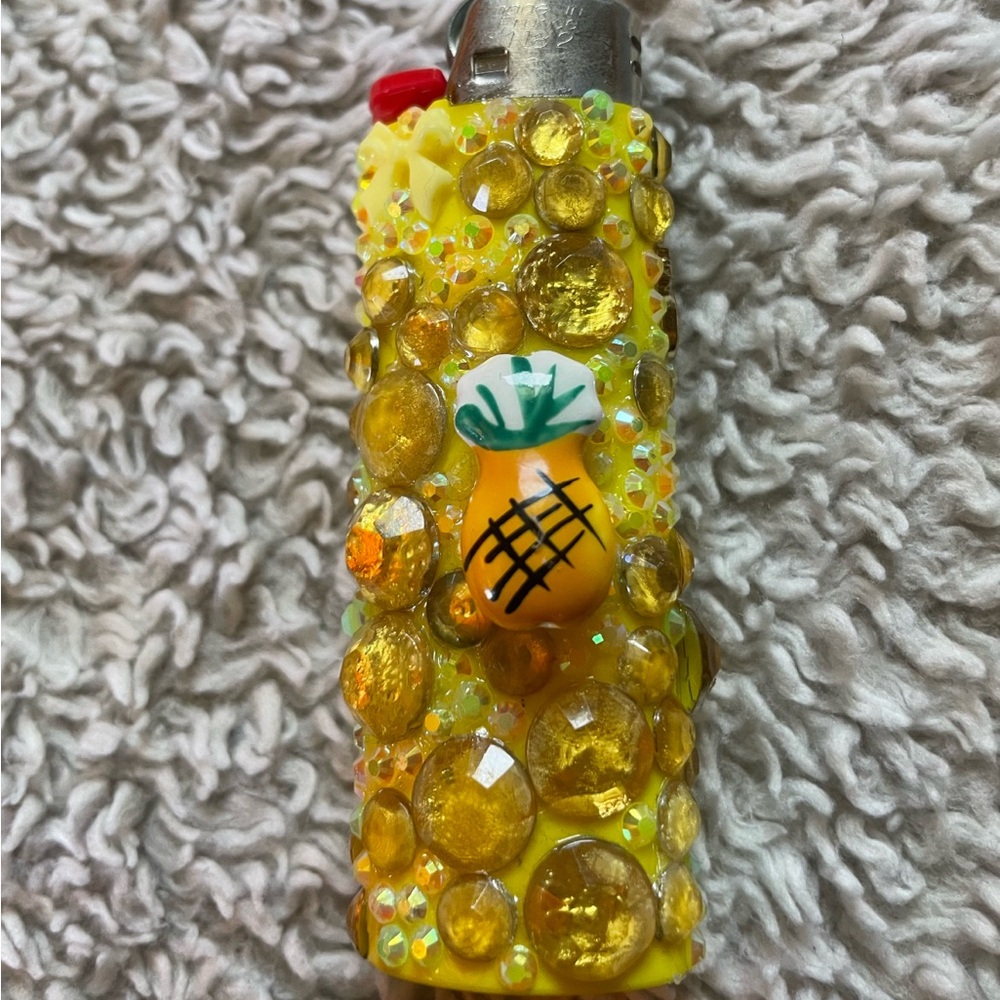 Bedazzled Pineapple Fruit Lighter